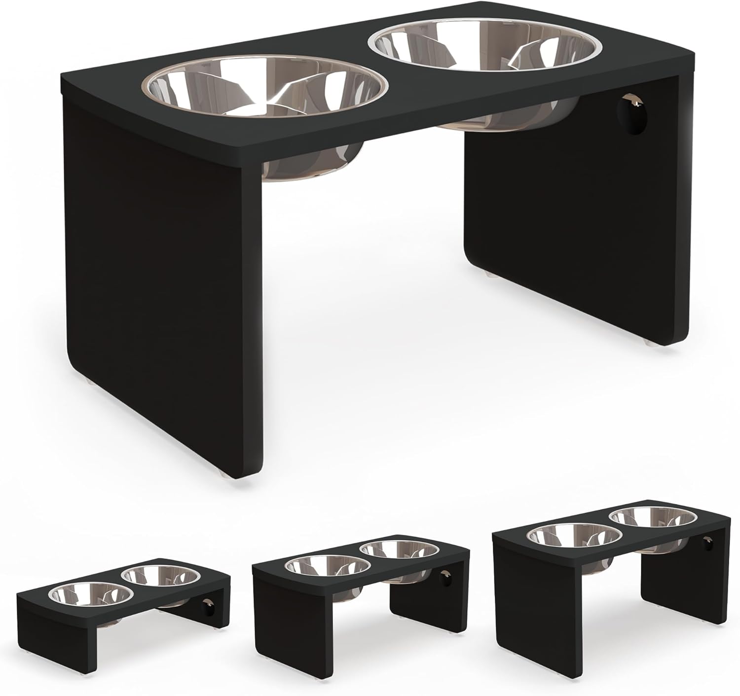Elevated Dog Bowls for Large Dogs - Bamboo Raised Feeder
