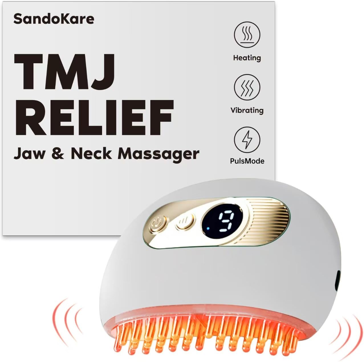 TMJ Relief Massager with Vibration and Heating for Pain Relief