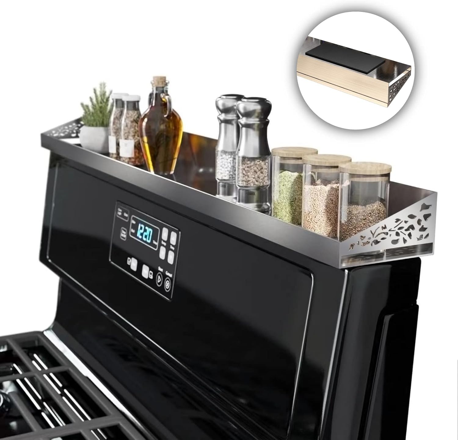 30 Magnetic Stove Top Shelf for Kitchen Storage and Organization
