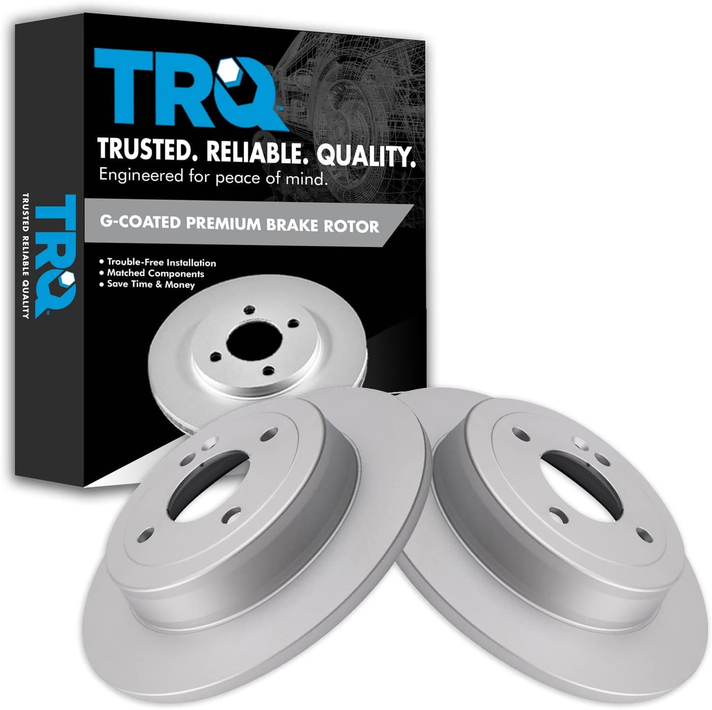 Premium G-Coated Brake Rotors Set for Hyundai Accent & Kia Rio