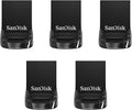 SanDisk 64GB Ultra Fit USB 3.2 Gen 1 Flash Drive 5-Pack - Compact