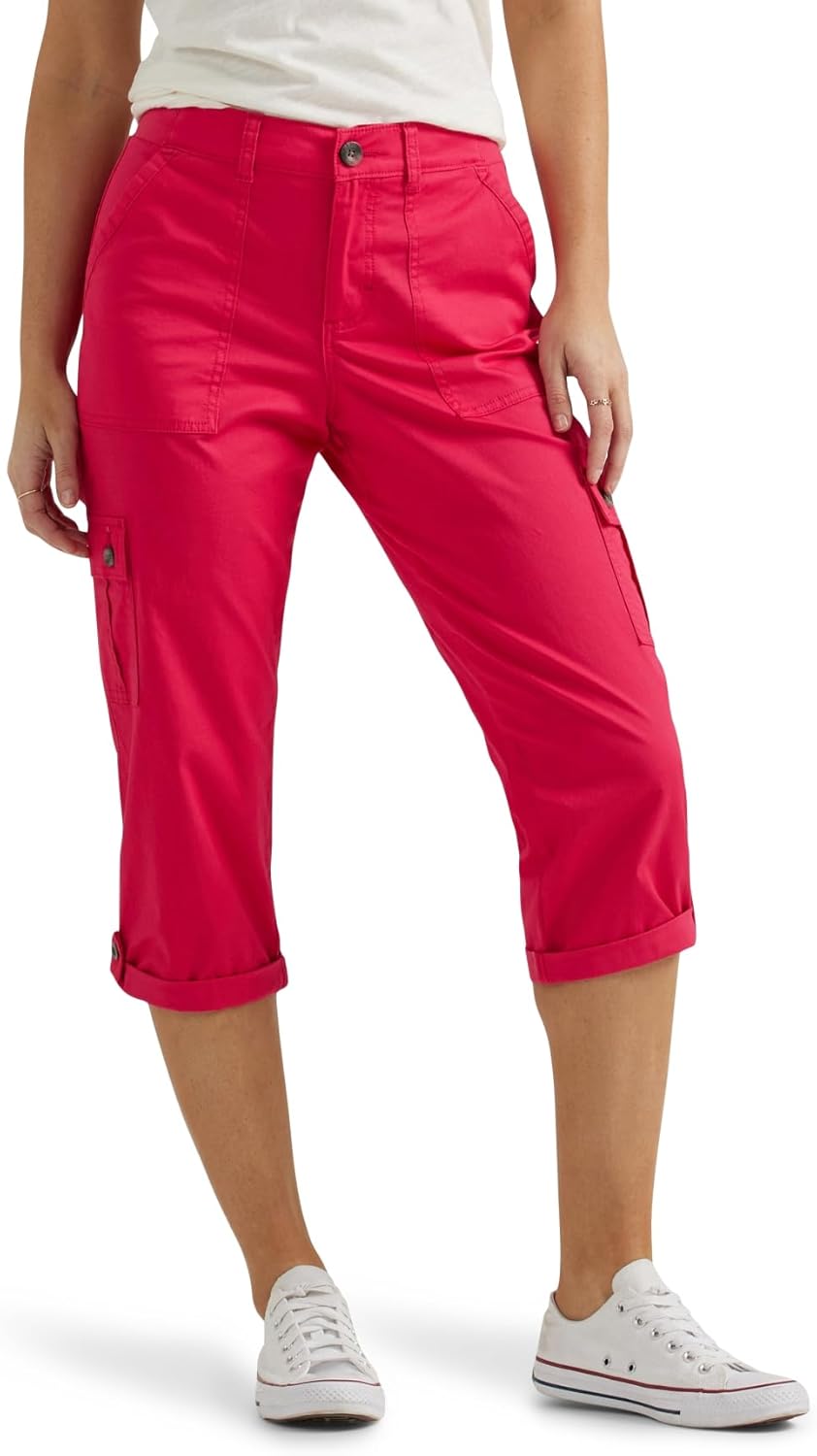 Lee Women's Ultra Lux Comfort Flex-to-Go Cargo Capri Pants