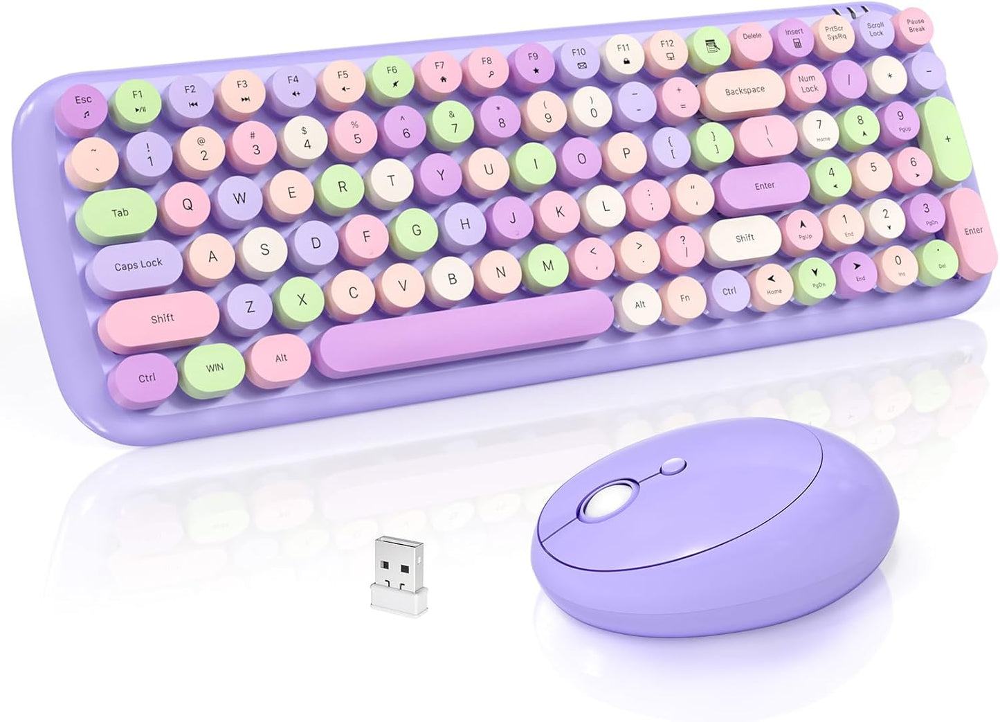 Wireless Keyboard and Mouse Combo for Retro Typing Experience