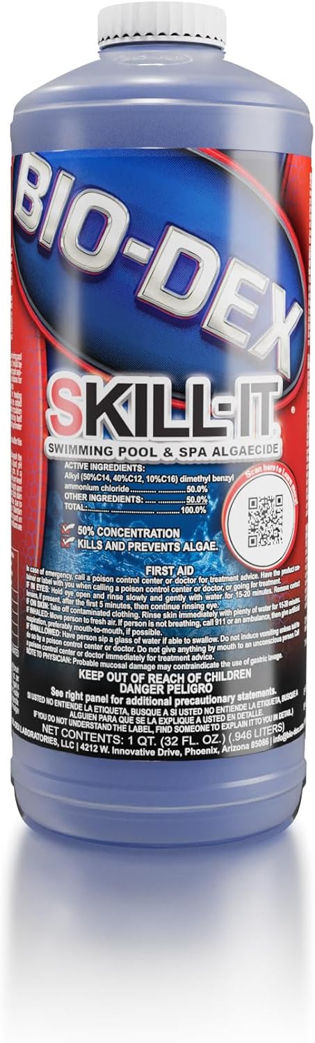 Bio-Dex Fast Acting Pool Algaecide Skill-It 32oz for Clear Pools
