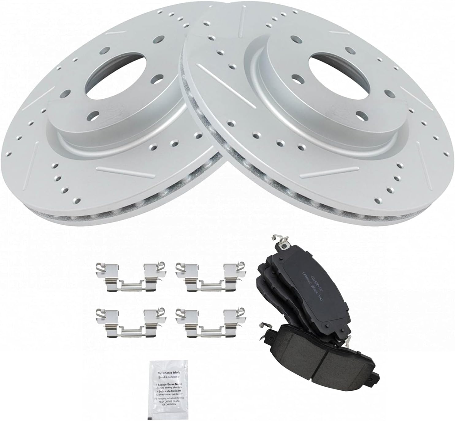 TRQ Front Performance Brake Pad & Rotor Kit for Nissan Altima