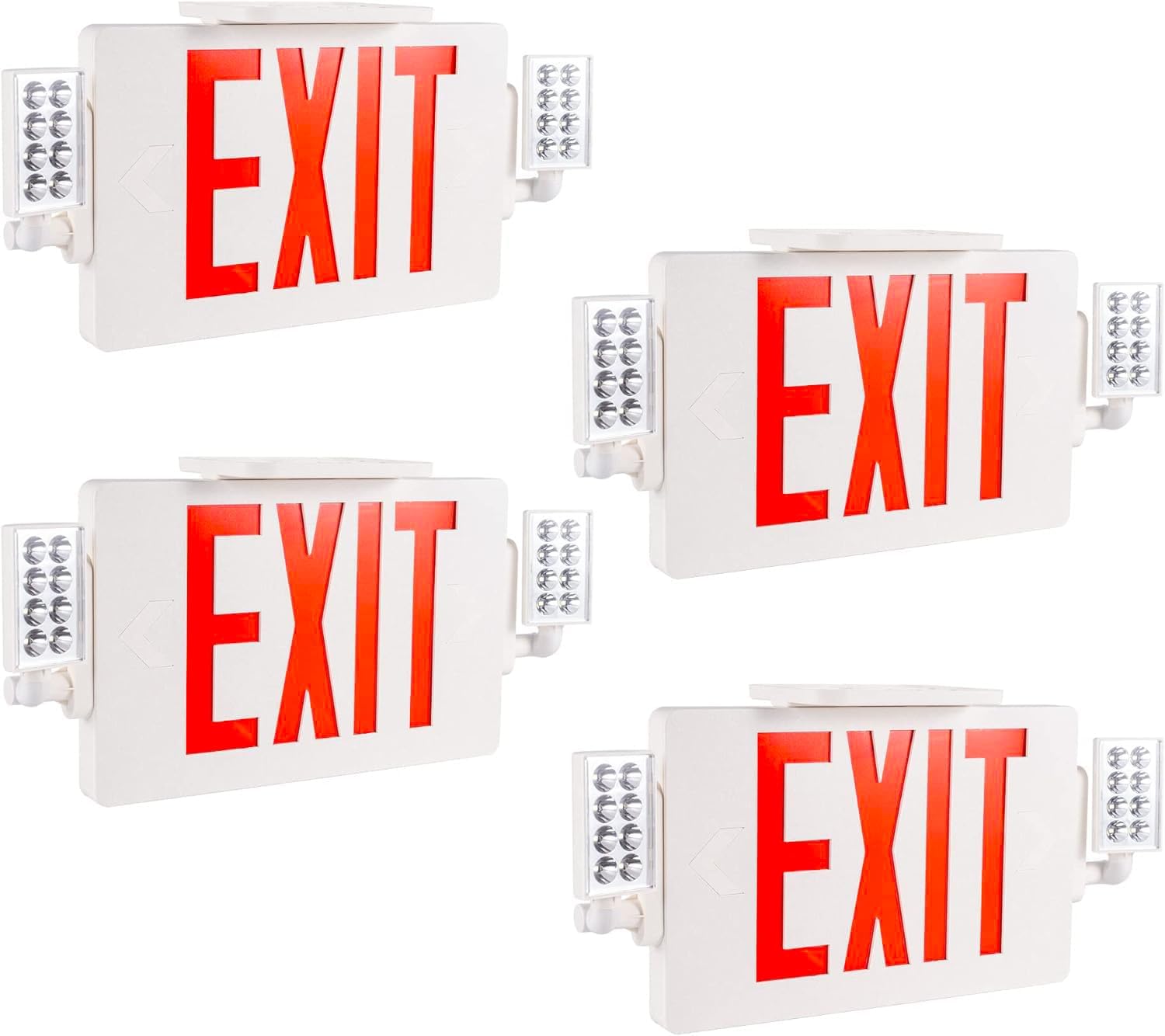 Gruenlich LED Combo Exit Sign with Emergency Light and Battery
