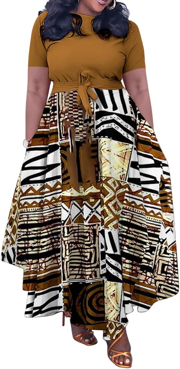 BFFBABY Plus Size A Line Dress for Women Summer Casual Wear