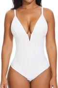 Bodysuit Shapewear for Women Deep V Neck Tummy Control - Sleek Support