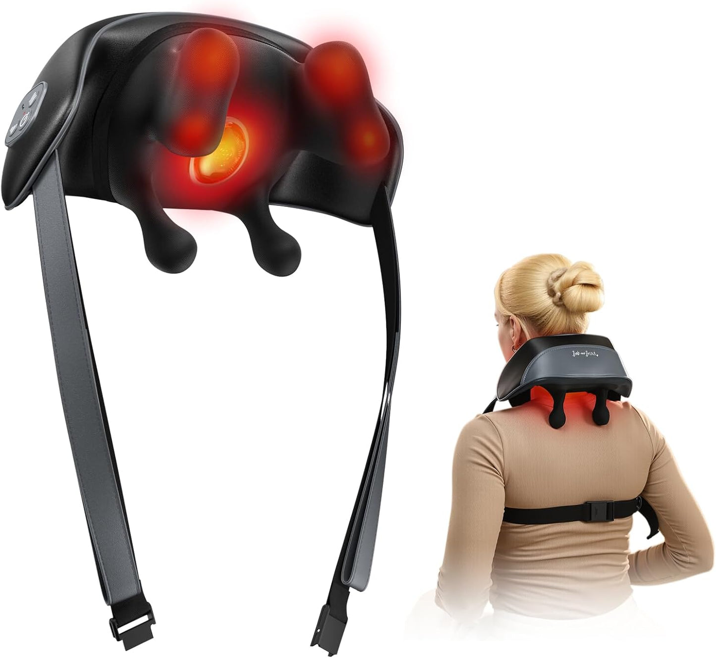 Shiatsu Neck Massager for Pain Relief with Soothing Heat