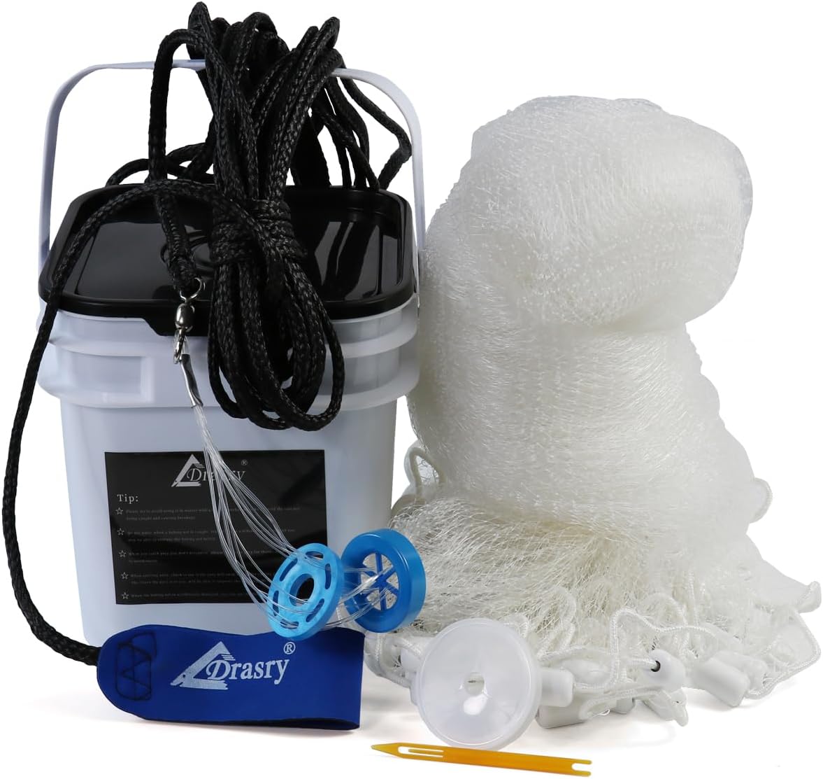 Drasry Saltwater Fishing Cast Net for Easy Bait Catching