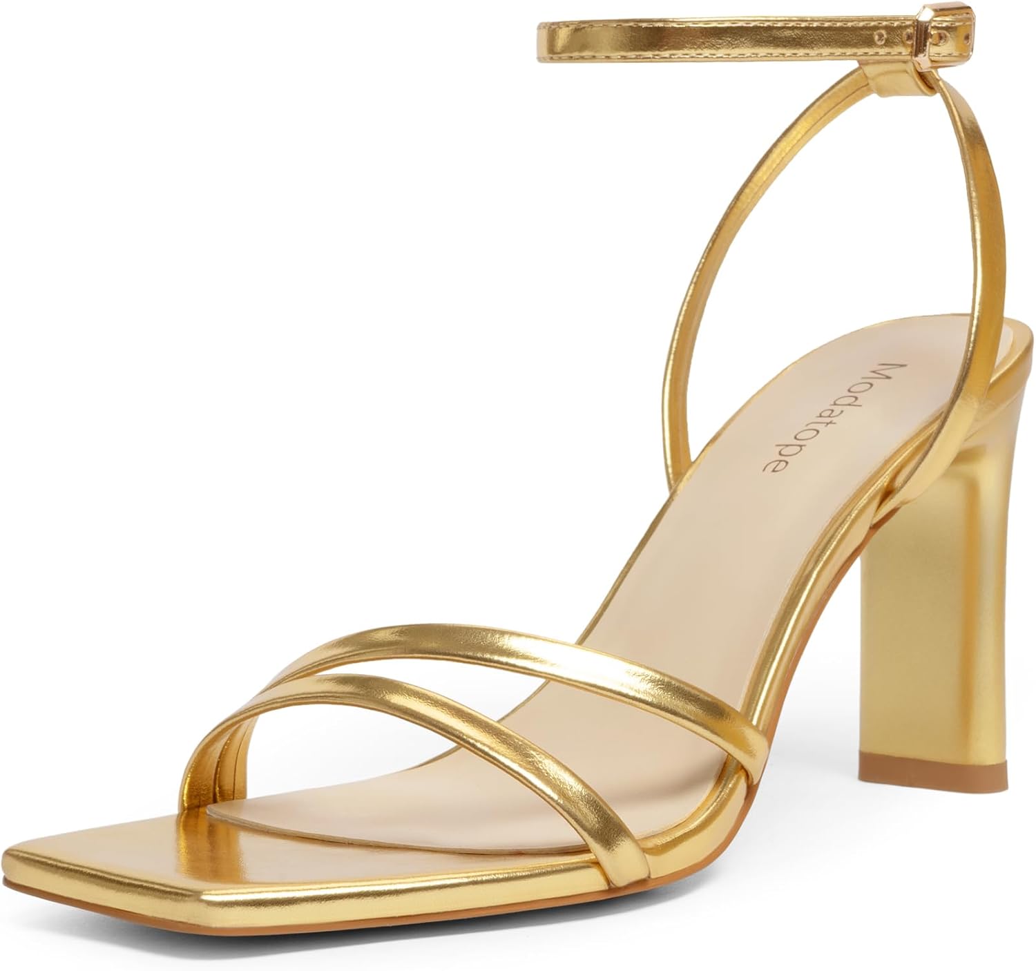 Modatope Womens Sandals Square Open Toe Chunky High Heels