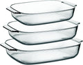 Large Glass Baking Dish Set - Oven to Freezer Durable Glass Pans