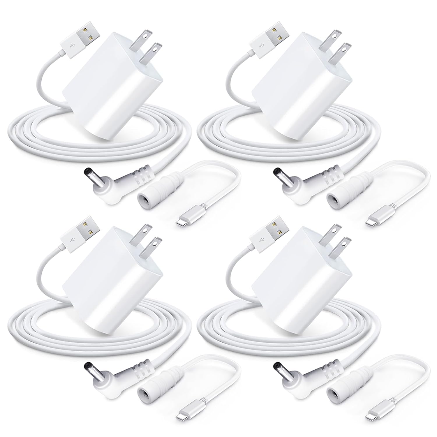 4 Pack Power Adapter Charger for Ring Stick Up Cam and Spotlight