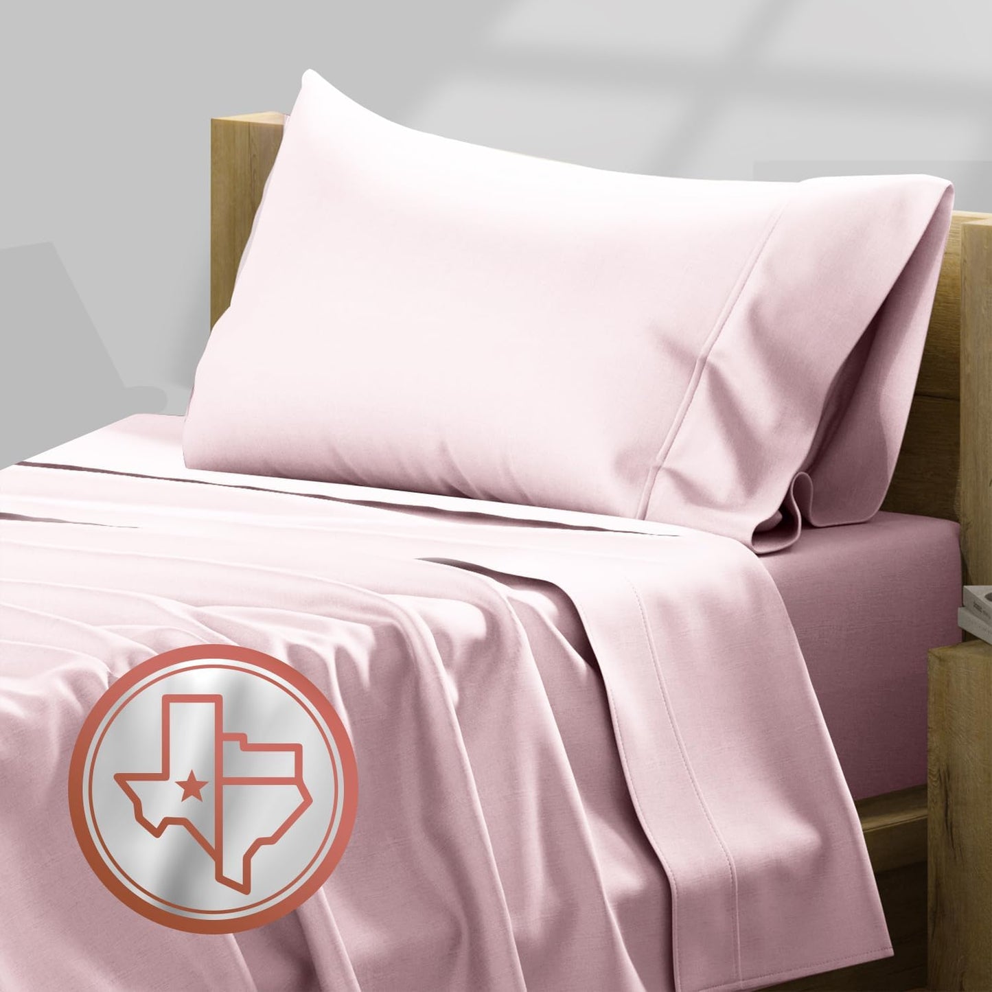 100% Egyptian Cotton Twin Sheets Set - Soft & Cooling Luxury