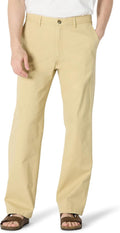 Mens Relaxed-Fit Khaki Cotton Chino Pant - Soft, Breathable Fit