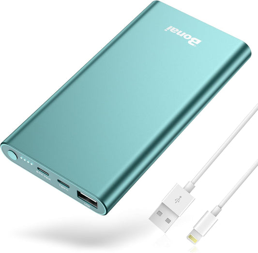 12,000mAh Fast Charging Portable Power Bank - Mint