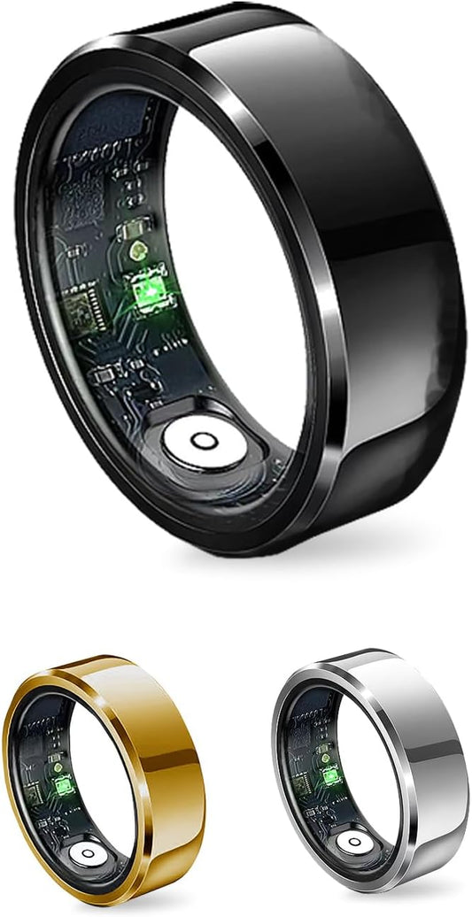 CHAMPOWER Smart Ring: Sleep & Fitness Tracker, Black, Size 13