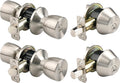 BRINKS Bell Style Keyed Entry Door Knob and Deadbolt Set - Satin