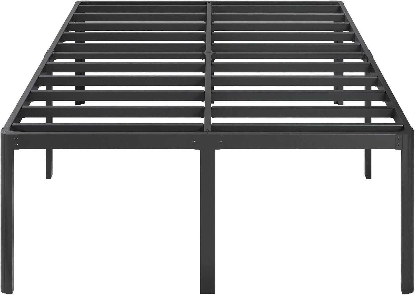 22 Inch High Queen Bed Frame with Rounded Corner Legs for Comfort