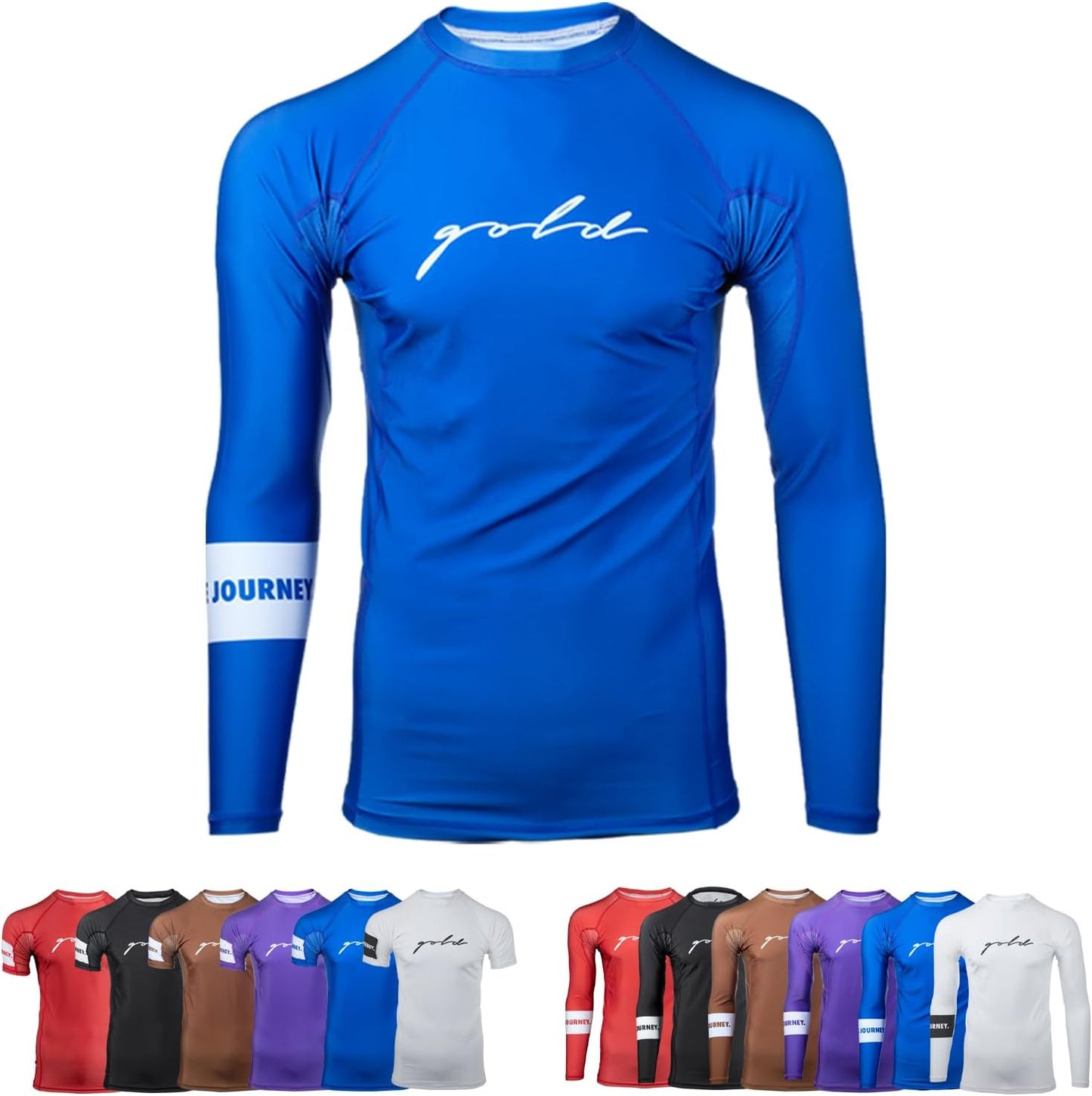 Gold BJJ Foundation Rash Guard for No-Gi and Gi Jiu Jitsu