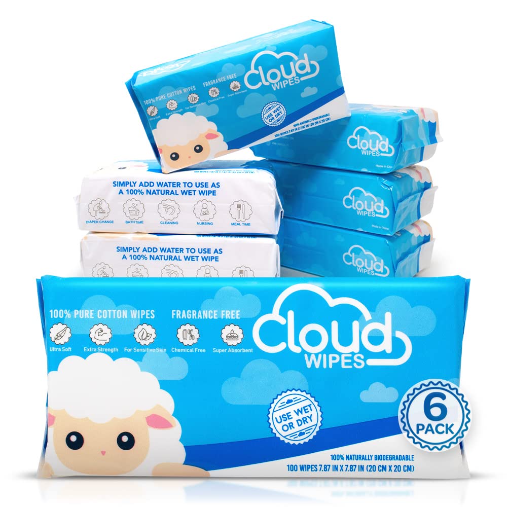 Soft & Gentle Cloud Wipes: 600 Count Sensitive Skin