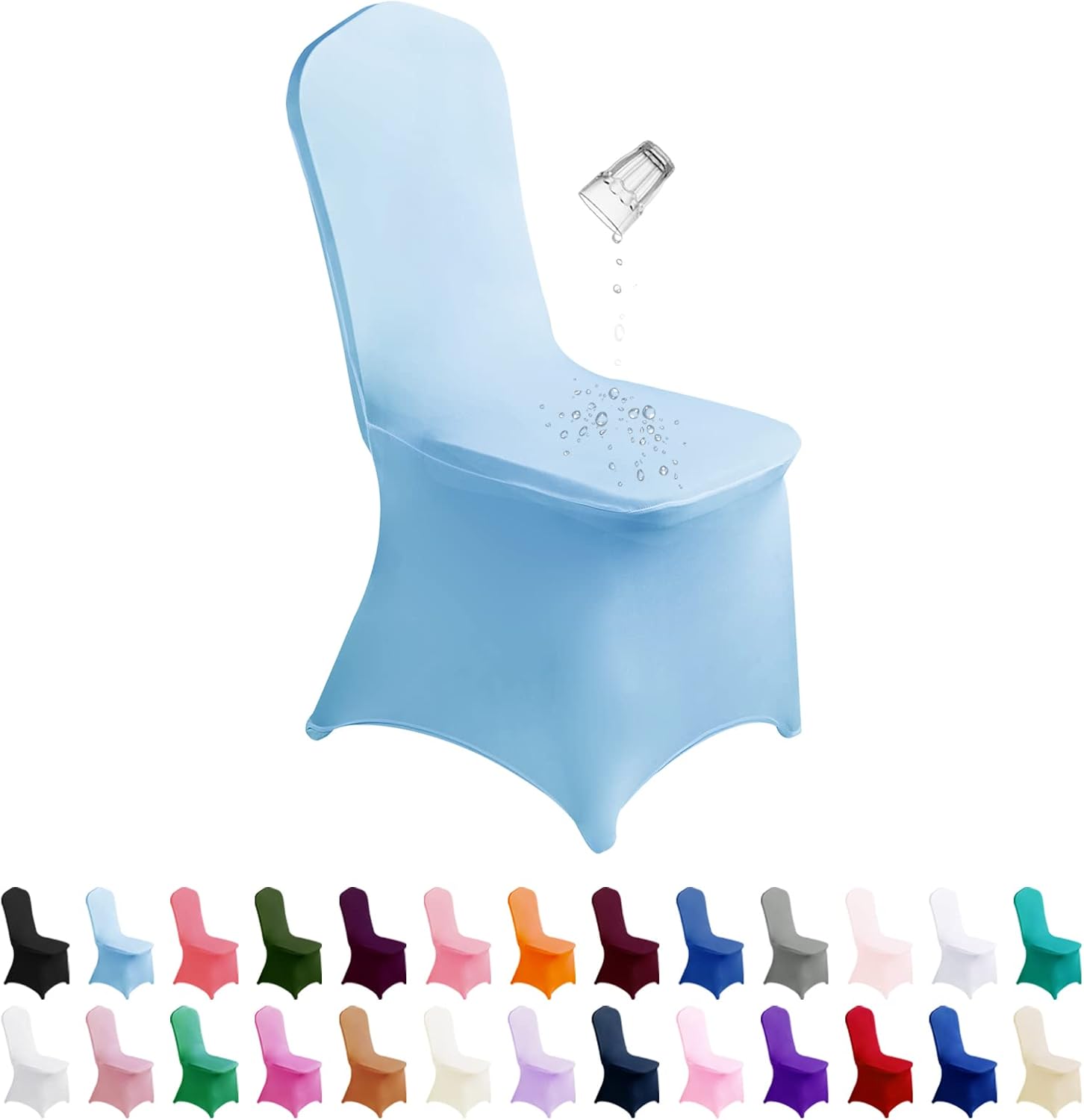 SUPERO Waterproof Spandex Chair Cover for Events and Parties