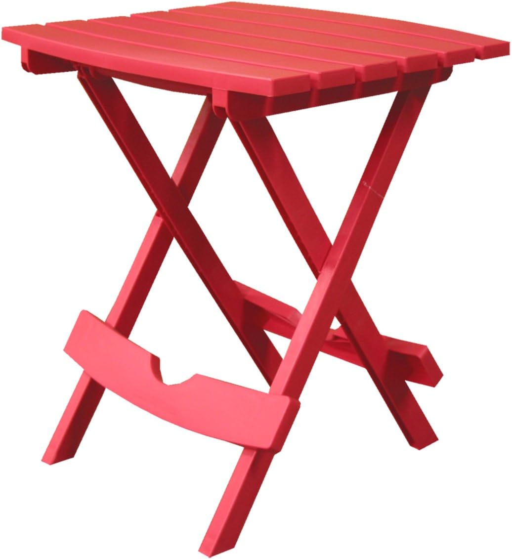 Adams Manufacturing Quik-Fold Side Table in Cherry Red Color