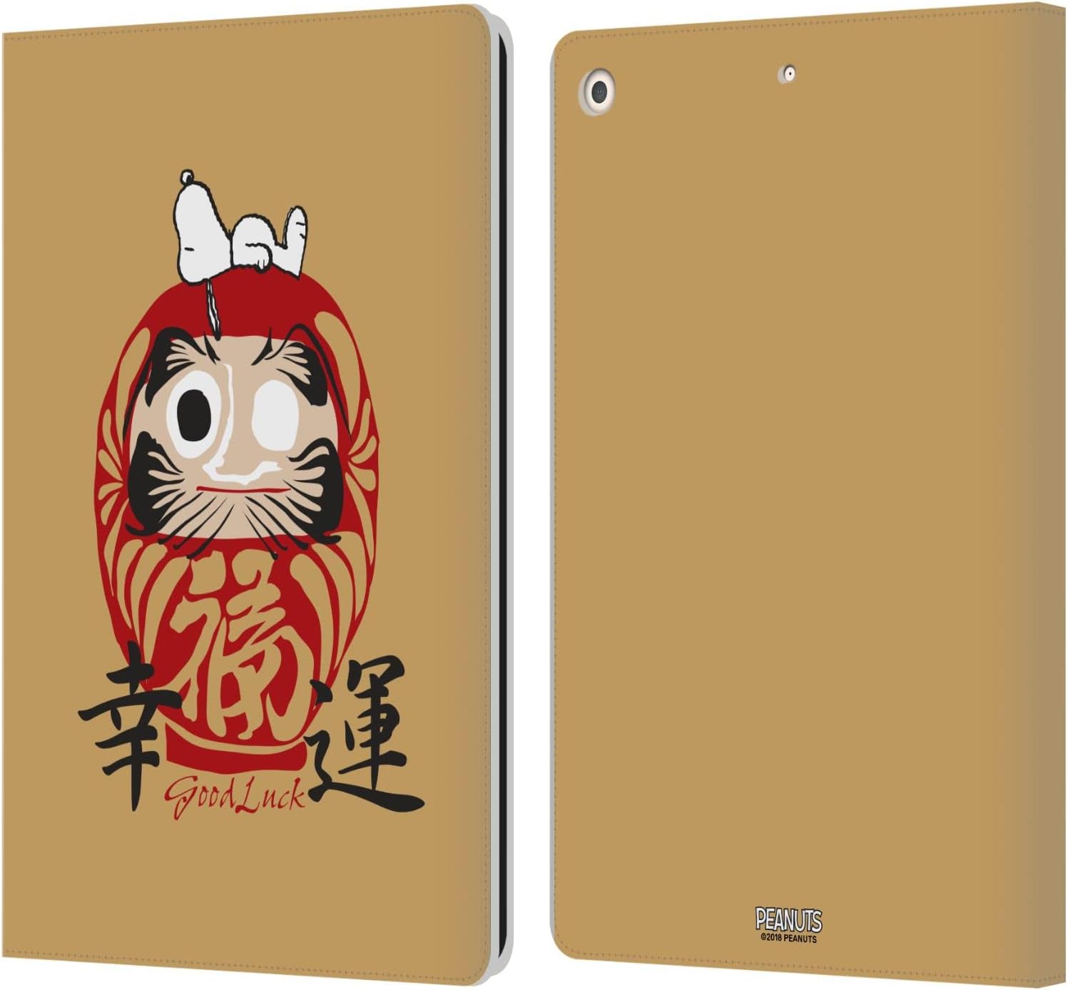 Peanuts Goodluck Oriental Snoopy Leather Wallet Case for iPad