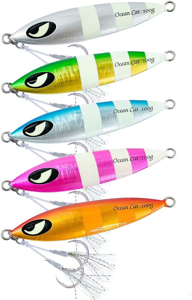 OCEAN CAT Slow Fall Pitch Fishing Lures for Saltwater Fishing