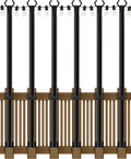 6 Pack 5ft String Light Poles for Outside String Lights - Adjustable