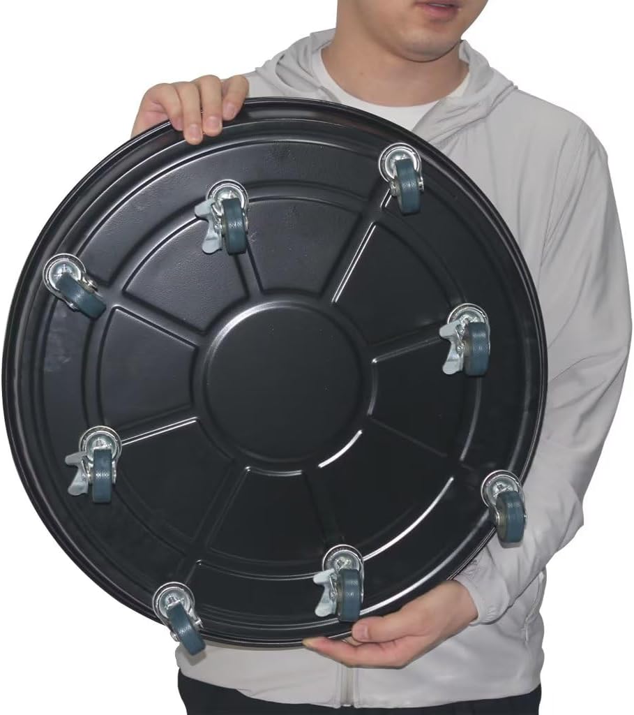 ARTLINE Round Plant Stand with Lockable Wheels for Easy Mobility