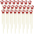 Santa Claus Cocktail Picks - Festive Xmas Decor