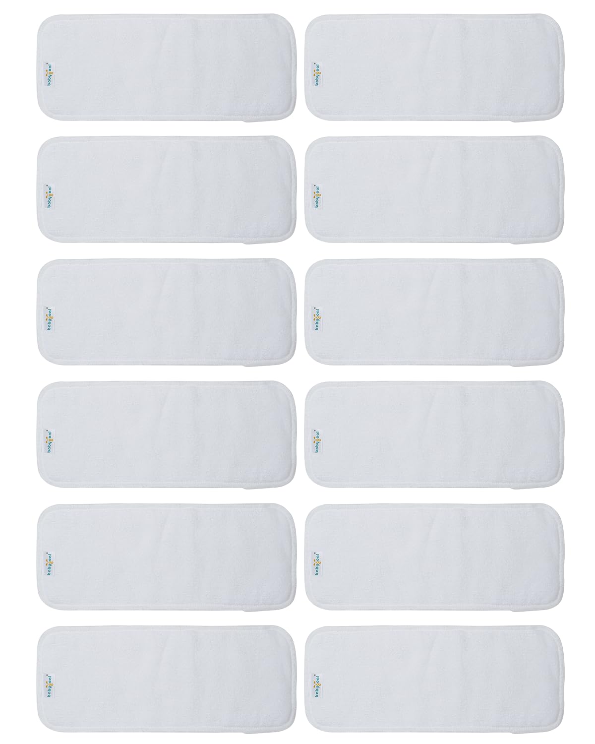 Ultra Absorbent 3-Layer Cloth Diaper Inserts - Pack of 12