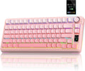 Creamy Pink S75 Pro Wireless Mechanical Keyboard with Screen