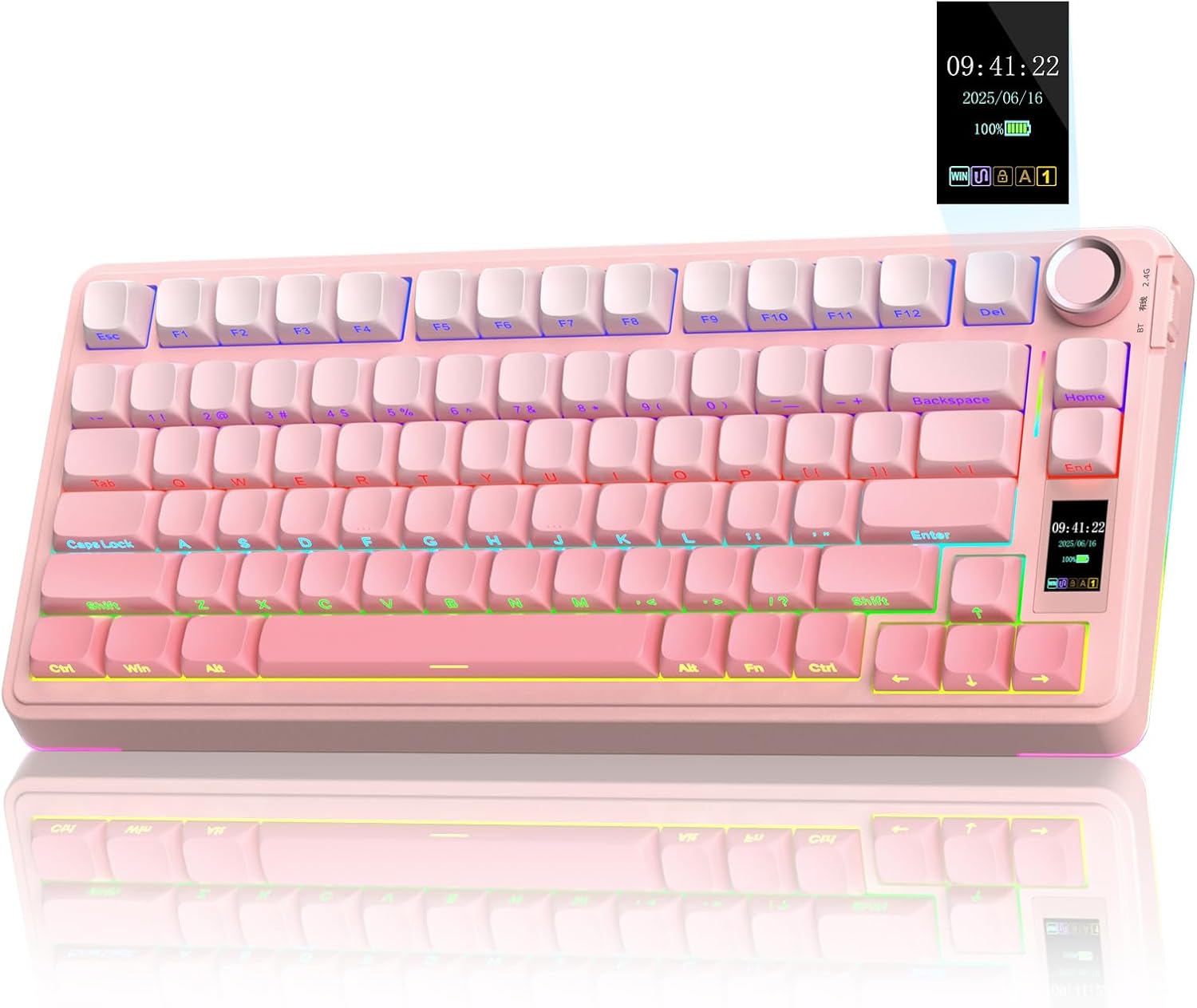 AULA S75 PRO Wireless Mechanical Keyboard with Screen & Knob