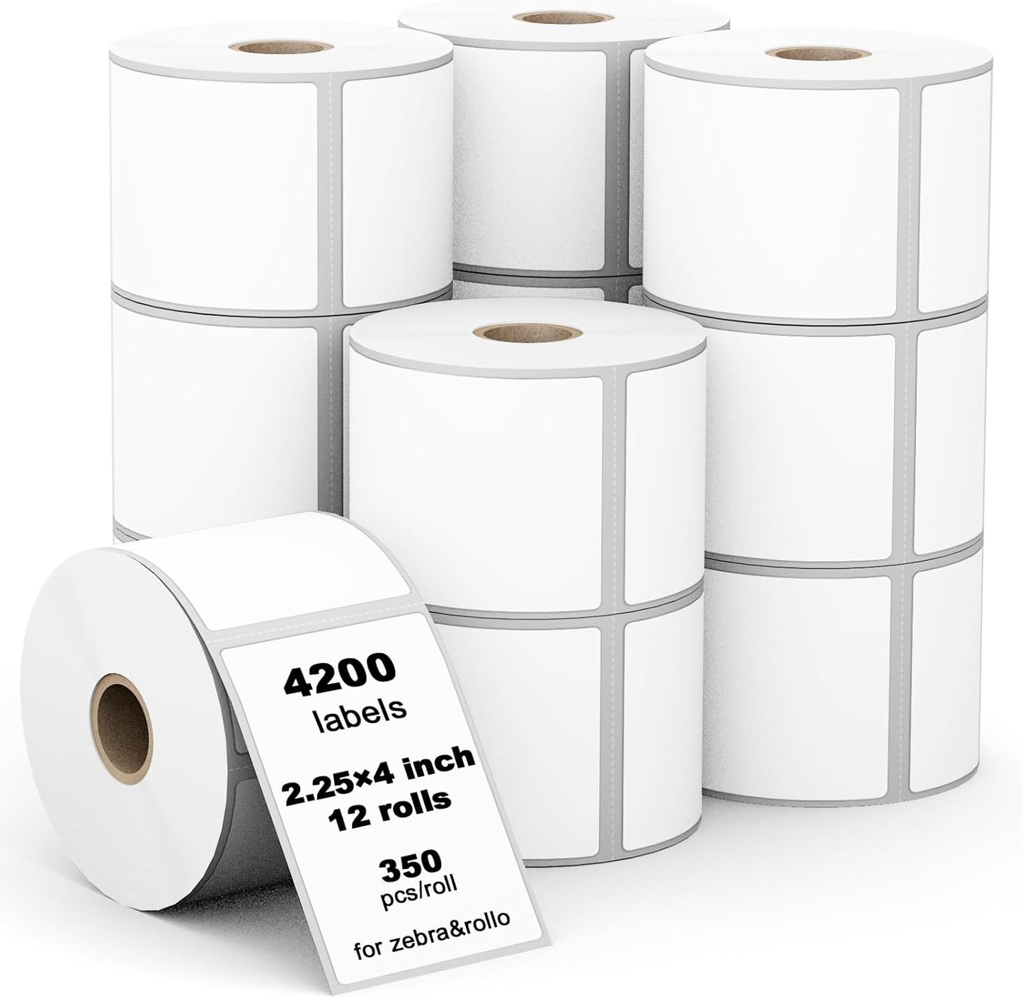 Labelebal 4200 Labels 12 Rolls 2-1/4in x 4in Direct Thermal