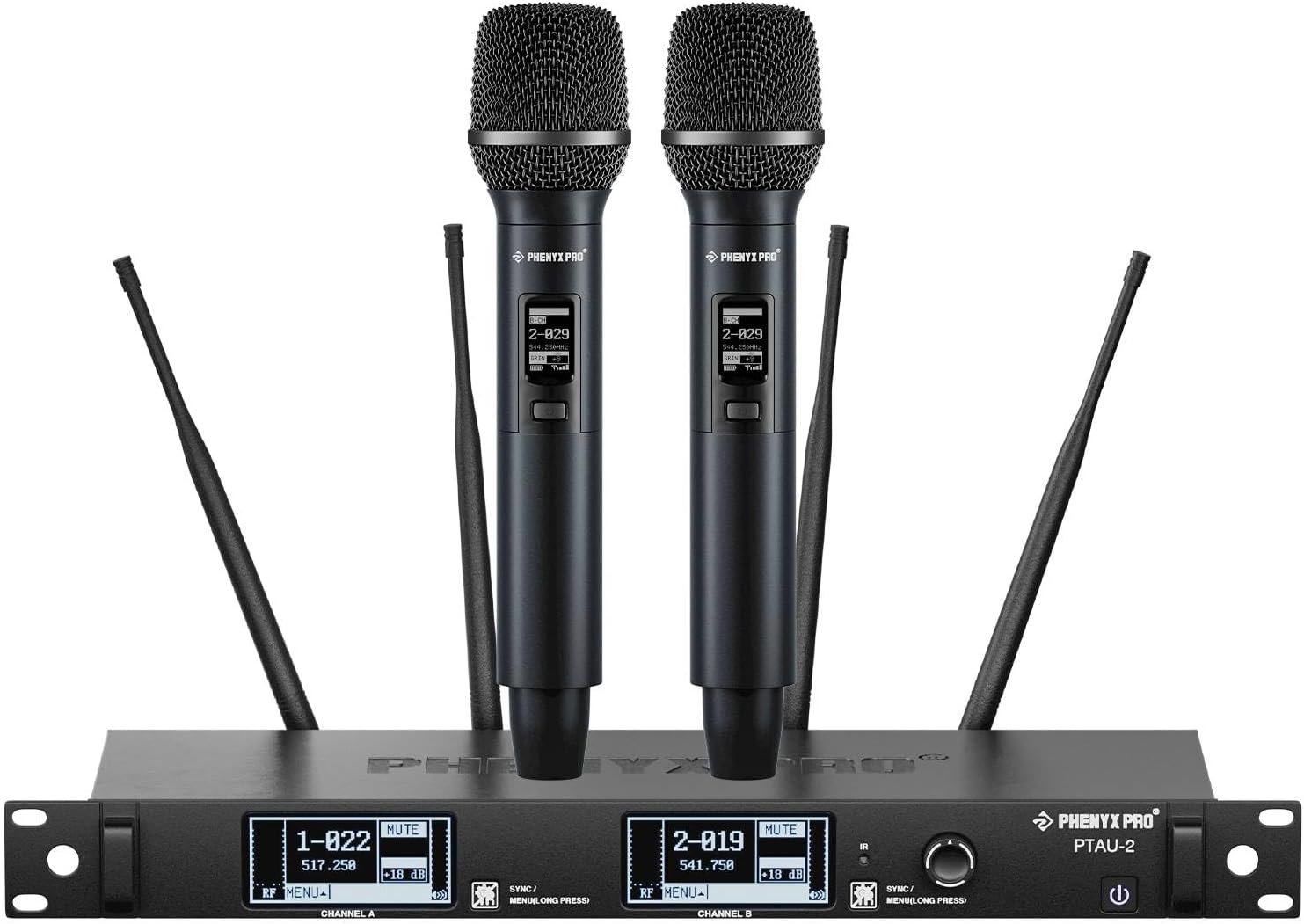 Phenyx Pro Dual-Channel Wireless Microphone System for Singing