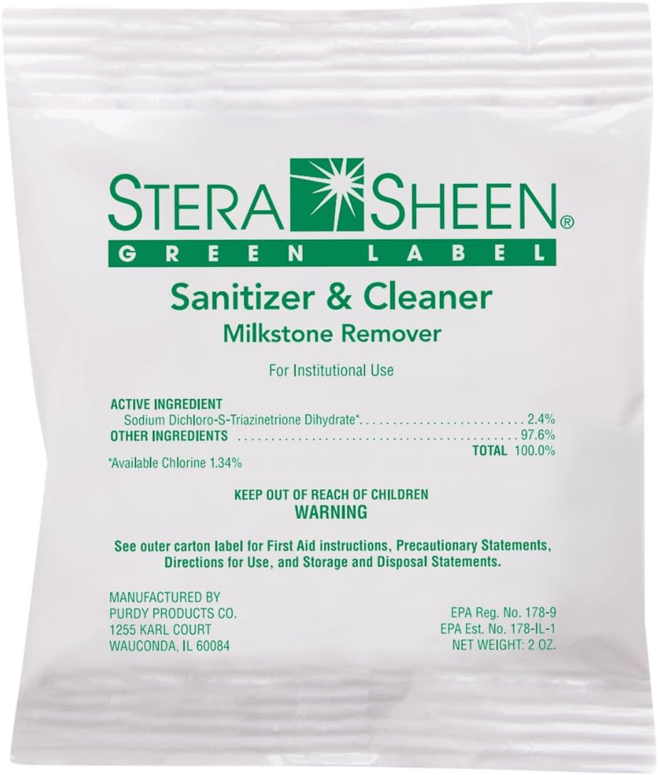 Multipurpose Sanitizer & Cleaner 100 ct | Removes Milkstone | Soft Serve, Shake & Ice Machines