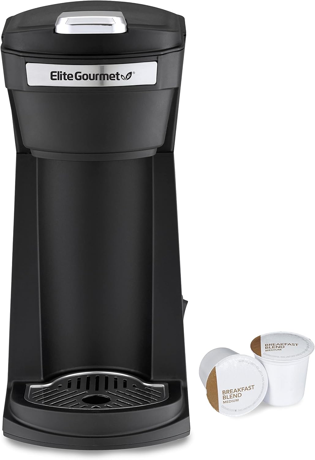 Elite Gourmet Single-Serve Coffee Maker: K-Cup & Grounds Compatible!