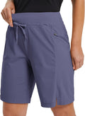 Women's Hiking Long Shorts 9in Quick Dry Bermuda - Curvy Fit