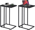 C Shaped End Table Set of 2 for Small Spaces and Living Rooms