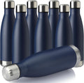 MEWAY 17oz Sport Water Bottle Set of 8 for Hot and Cold Beverages