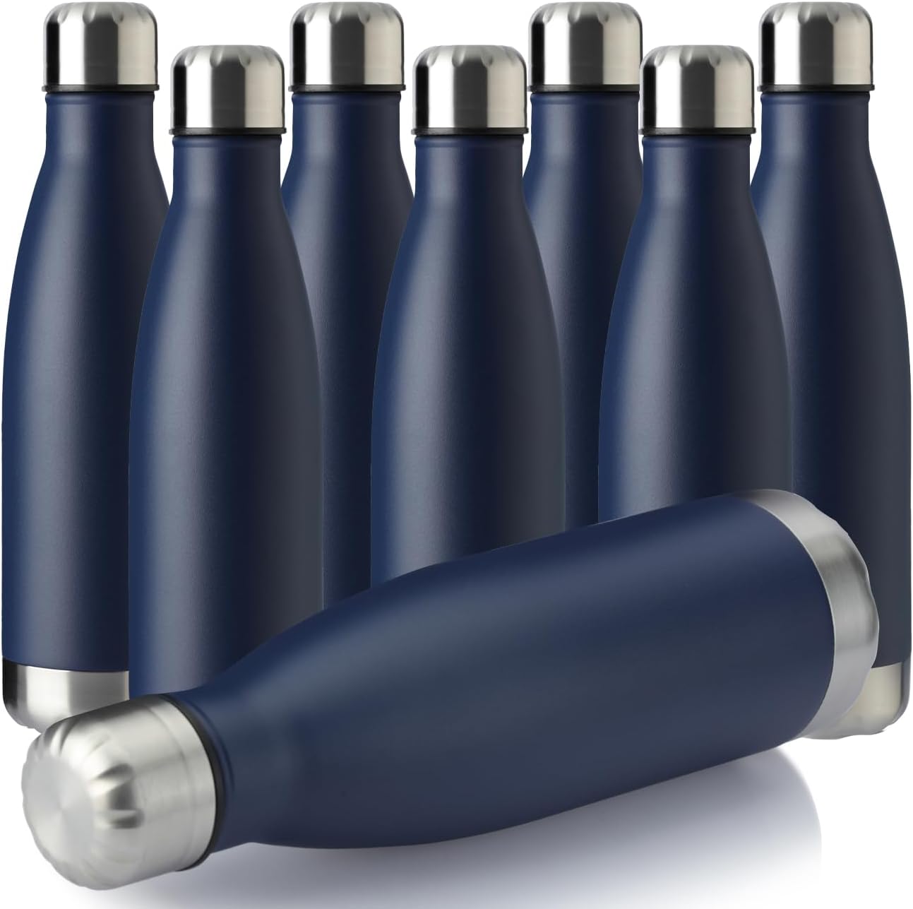 MEWAY 17oz Sport Water Bottle 8 Pack for Hot & Cold Drinks
