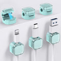 Magnetic Cable Organizer 6 Pack - One-Hand Locking Cord Clips