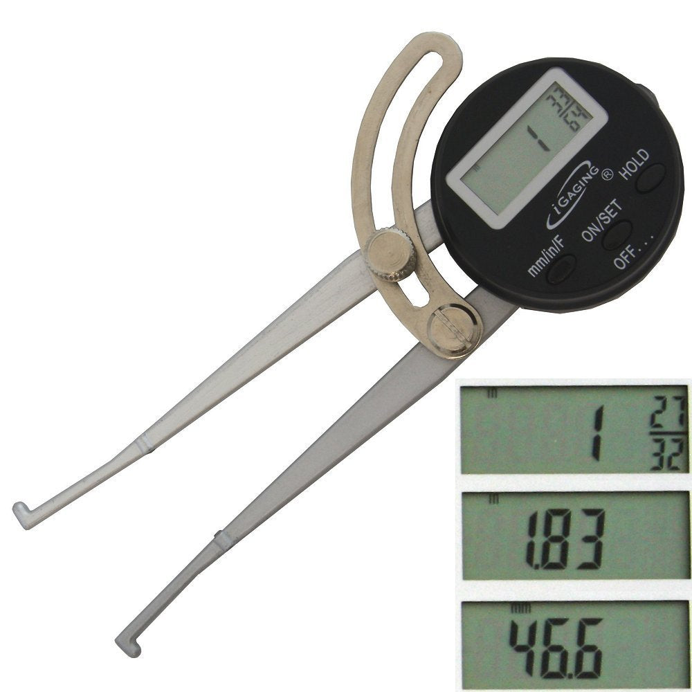 Digital Inside Caliper with Large LCD Display and Metal Jaws