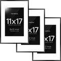Homeforia 11 x 17 Picture Frame Black - Gallery Matte Look