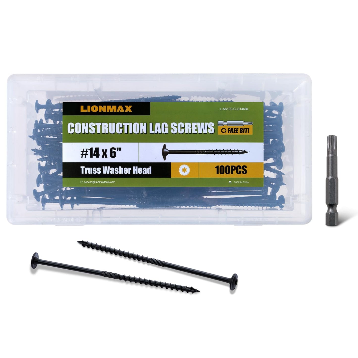 LIONMAX 6 Inch Lag Screws for Heavy Duty Construction Projects