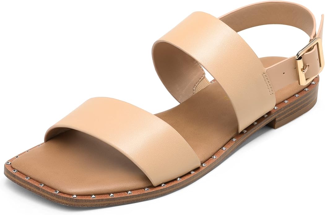 DREAM PAIRS Women's Summer Casual Dressy Cute Flat Sandals