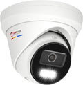 4K PoE IP Camera Outdoor 8MP Dual Light Turret - Color Night Vision