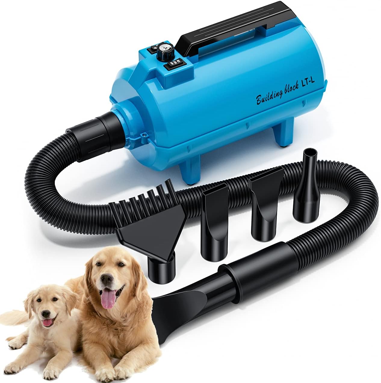 Quiet & Powerful Dog Hair Dryer with Heater - Groom Like a Pro!